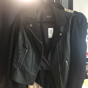Brand new cropped leather jacket